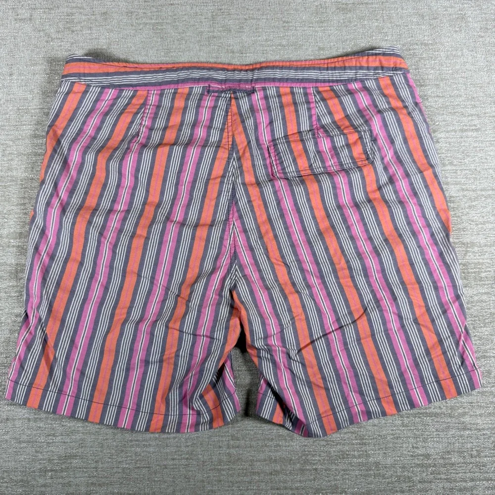 Onia Shorts Mens 37/7 Multi-Color Striped Flat‎ Front Summer Casual